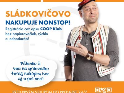 COOP Jednota Supermarket 24/7 v Sládkovičove – nakupujte nonstop, keď to najviac potrebujete!